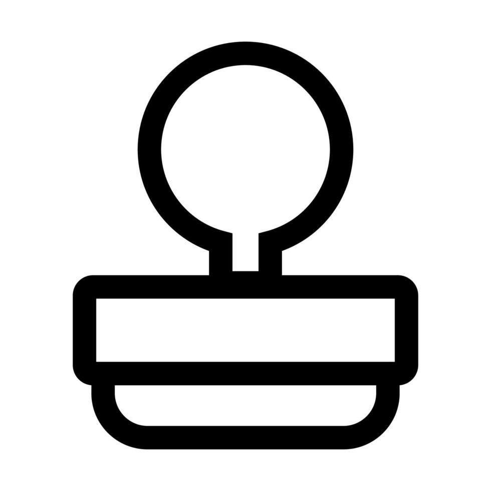 ligne d'icône de timbre isolée sur fond blanc. icône noire plate mince sur le style de contour moderne. symbole linéaire et trait modifiable. illustration vectorielle de trait parfait simple et pixel. vecteur