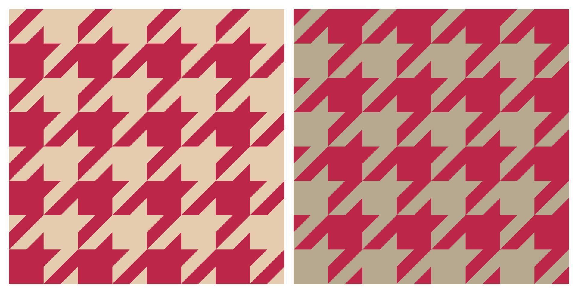 fond de motif pied-de-poule sans soudure. couleur de l'année 2023 viva magenta. concevoir des éléments de texture pour le tissu, la tuile, la bannière, le modèle, la carte, la couverture, l'affiche, la toile de fond, le mur. illustration vectorielle. vecteur