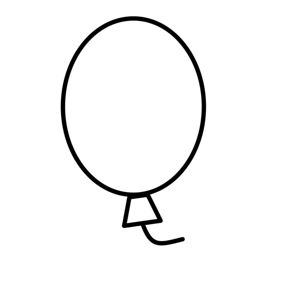 ligne d'icône de ballon isolée sur fond blanc. icône noire plate mince sur le style de contour moderne. symbole linéaire et trait modifiable. illustration vectorielle de trait parfait simple et pixel. vecteur