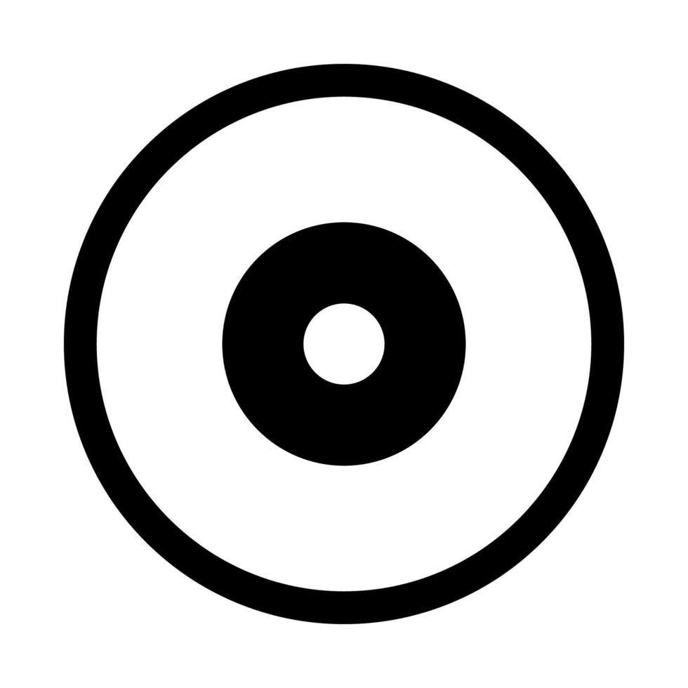 ligne d'icône de disque isolée sur fond blanc. icône noire plate mince sur le style de contour moderne. symbole linéaire et trait modifiable. illustration vectorielle de trait parfait simple et pixel. vecteur