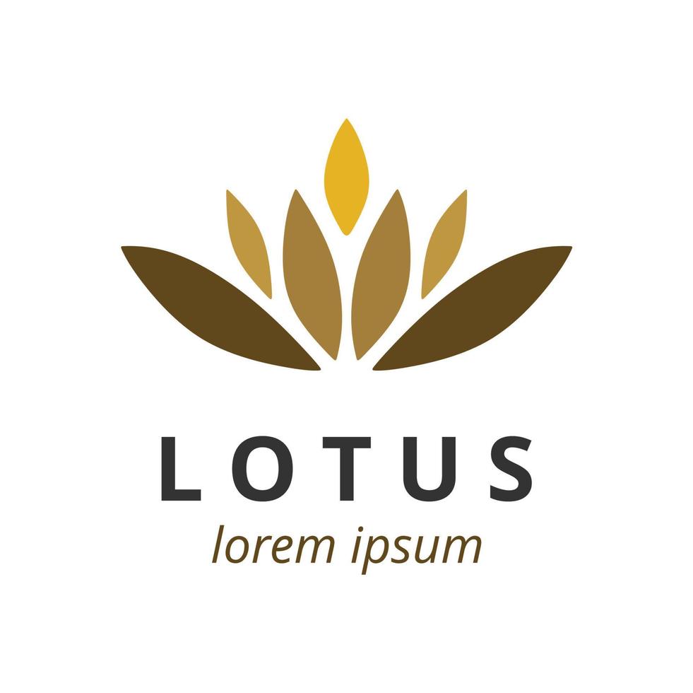 illustration de conception de logo de lotus pour hôtel vecteur