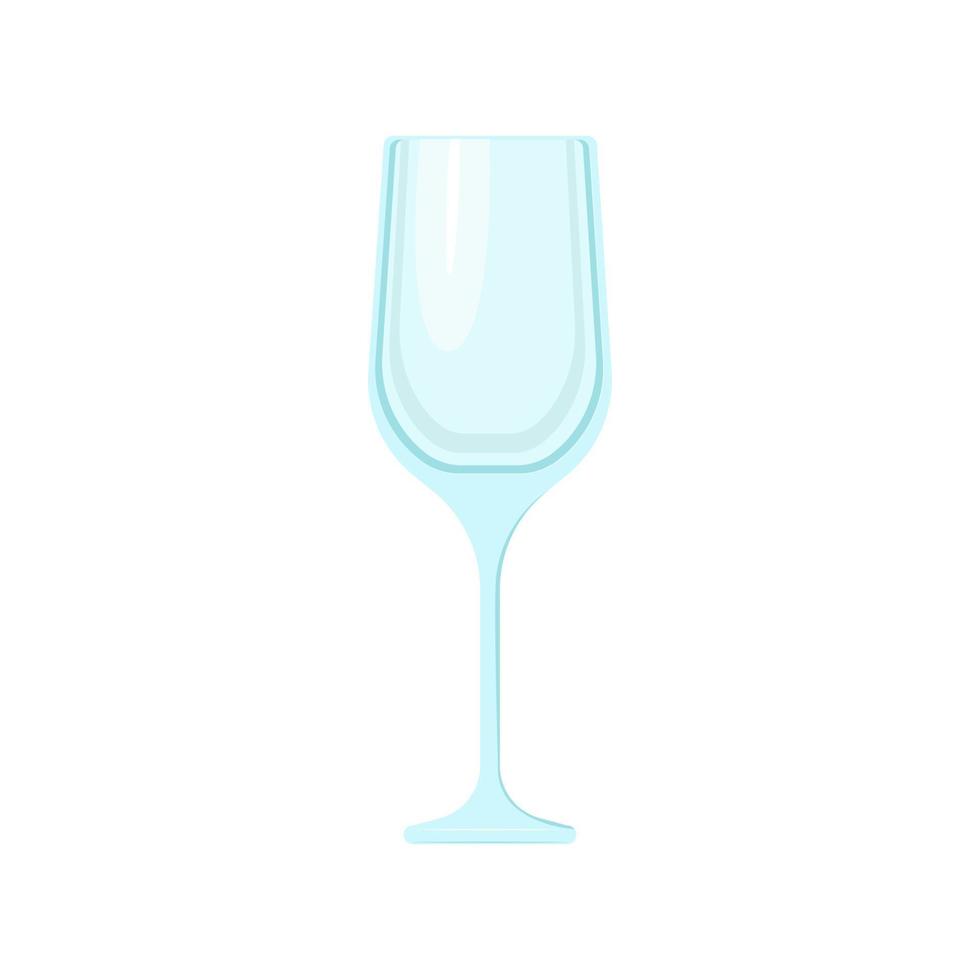 verre vide pour les boissons alcoolisées. objet vectoriel sur fond blanc, isoler