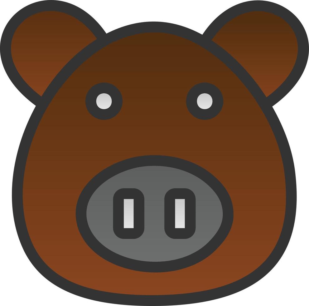 conception d'icône vecteur cochon
