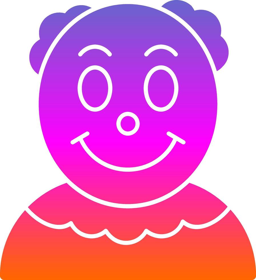conception d'icône de vecteur de clown