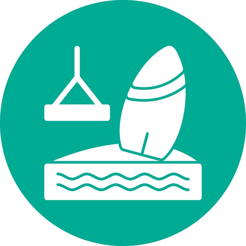 conception d'icône vectorielle de wakeboard vecteur