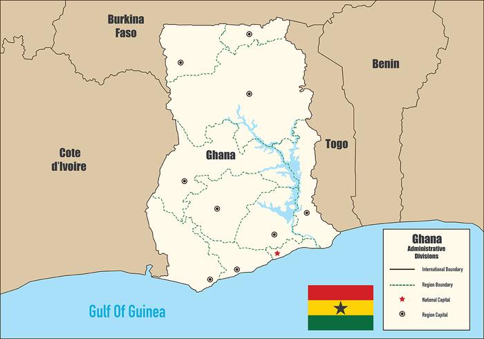 Ghana Carte infographique vecteur