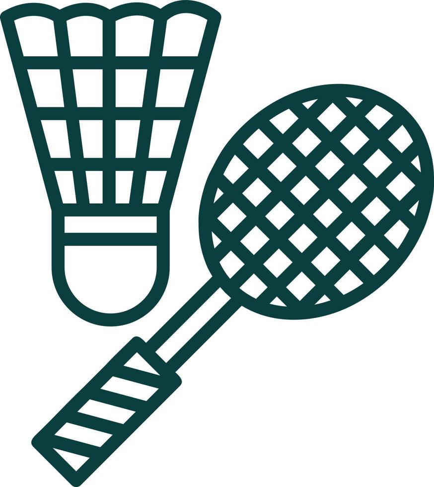 conception d'icône de vecteur de badminton