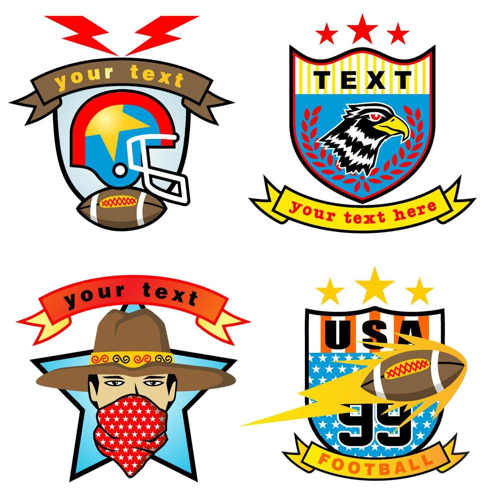 ensemble de vecteurs d'illustration de logos de sport différents vecteur