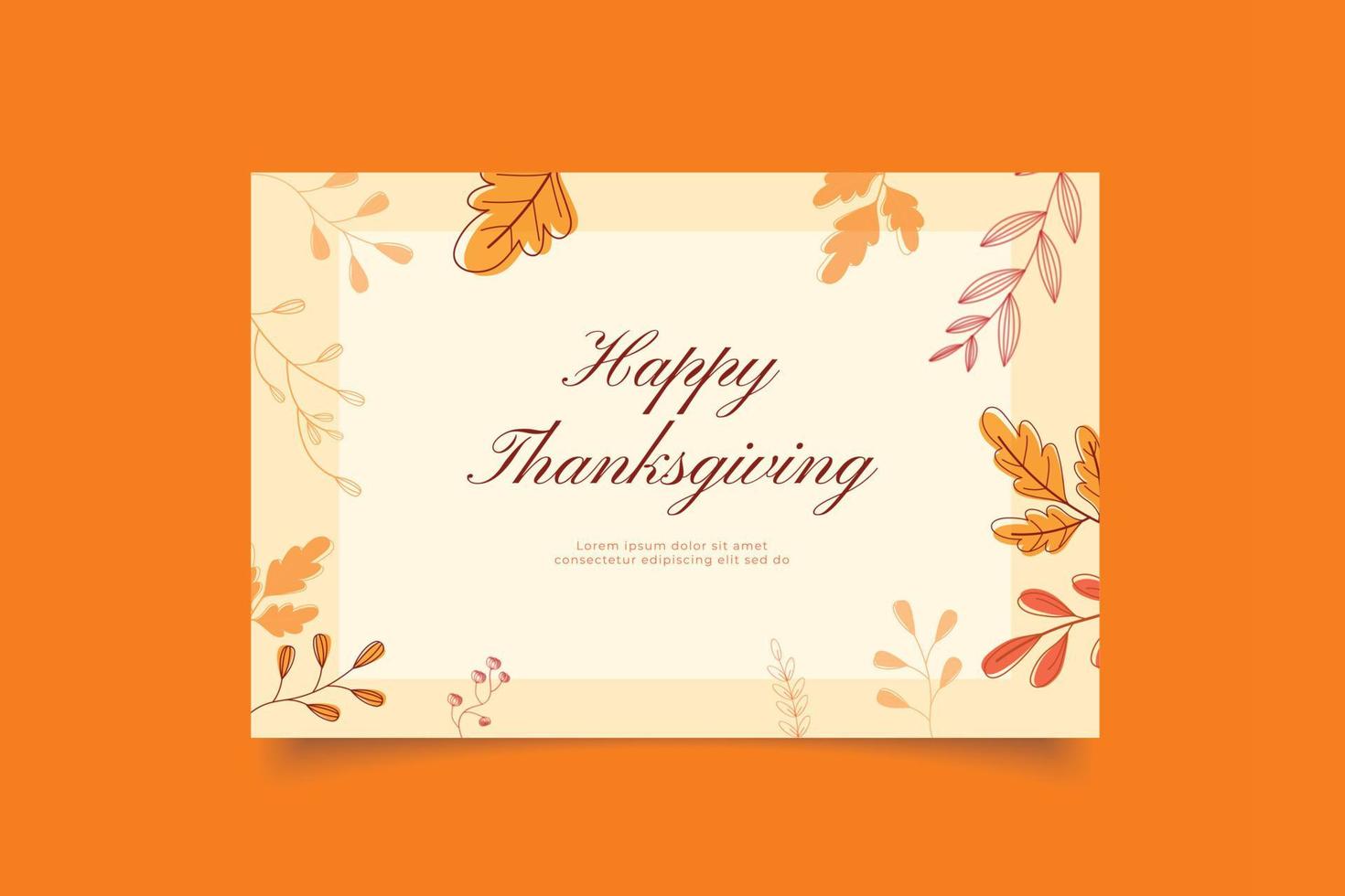 carte de modèle de joyeux thanksgiving vecteur