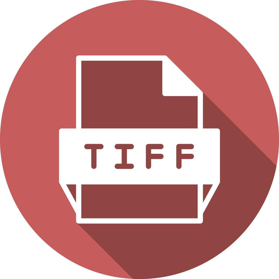 icône de format de fichier tiff vecteur