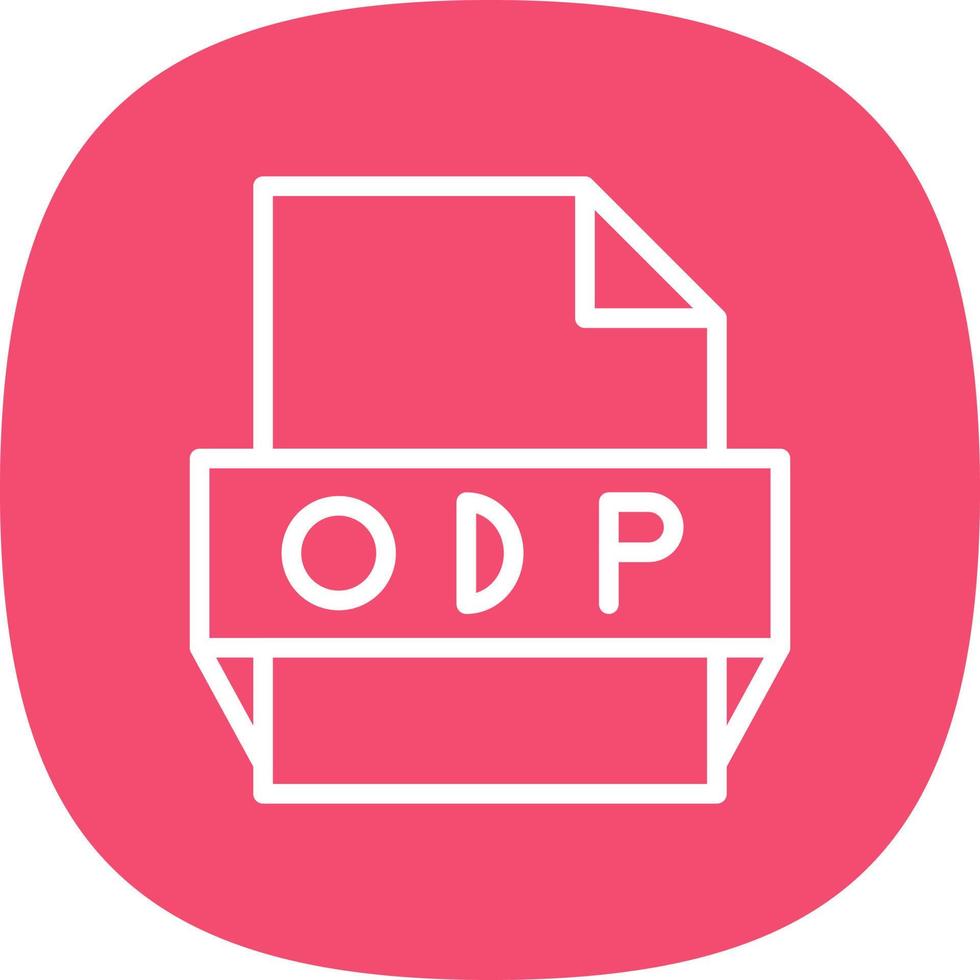 icône de format de fichier odp vecteur