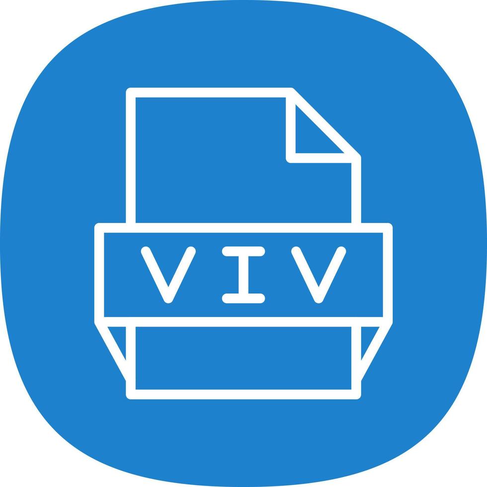 icône de format de fichier viv vecteur