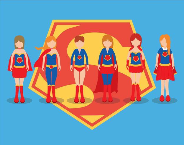 Jeu de vector Superwoman