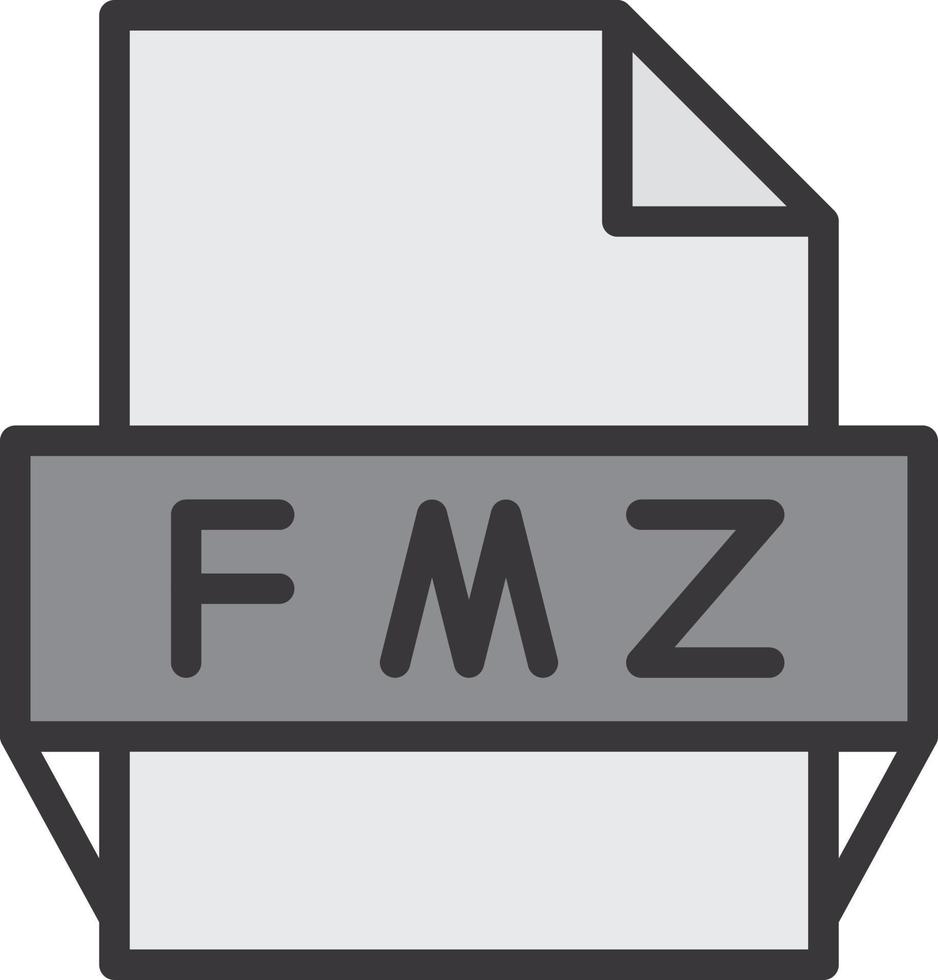 icône de format de fichier fmz vecteur