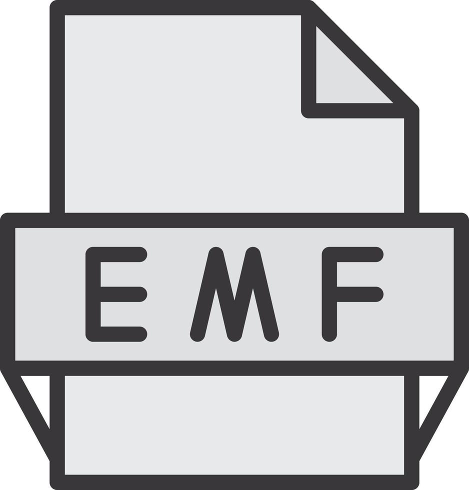 icône de format de fichier emf vecteur
