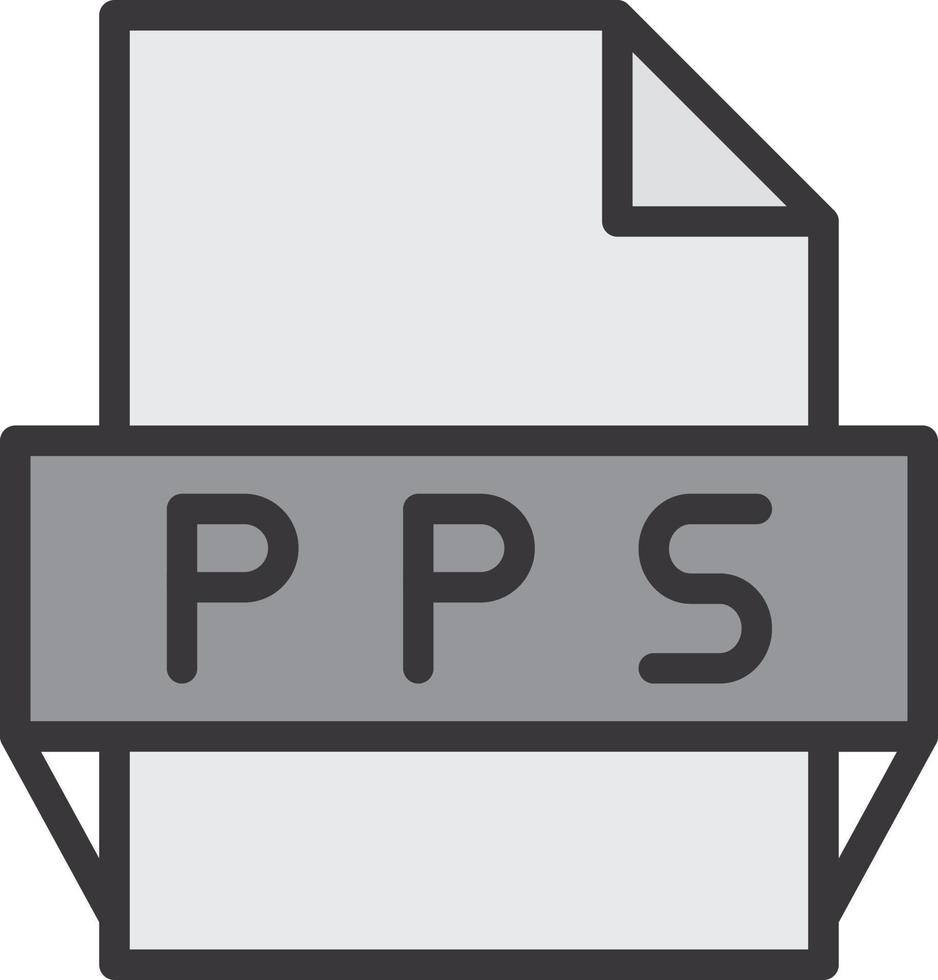 icône de format de fichier pps vecteur