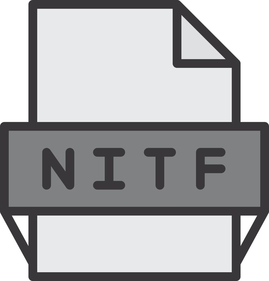 icône de format de fichier nitf vecteur