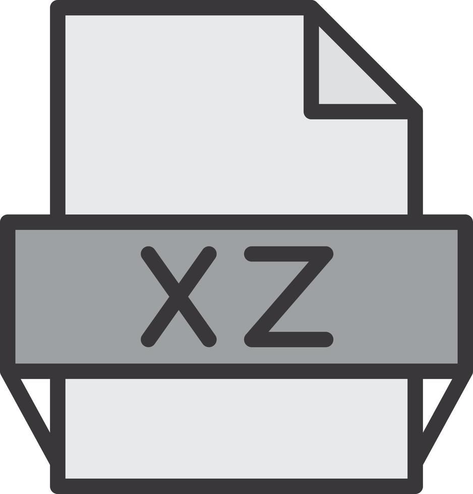 icône de format de fichier xz vecteur