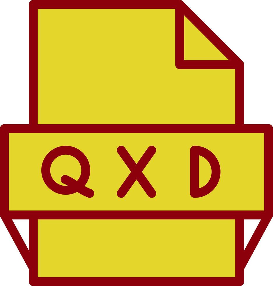 icône de format de fichier qxd vecteur