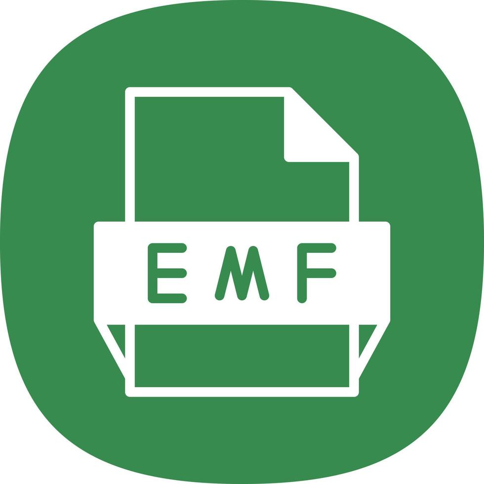 icône de format de fichier emf vecteur