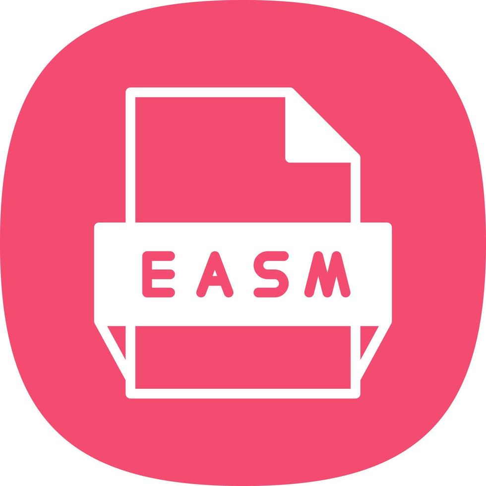 icône de format de fichier easm vecteur