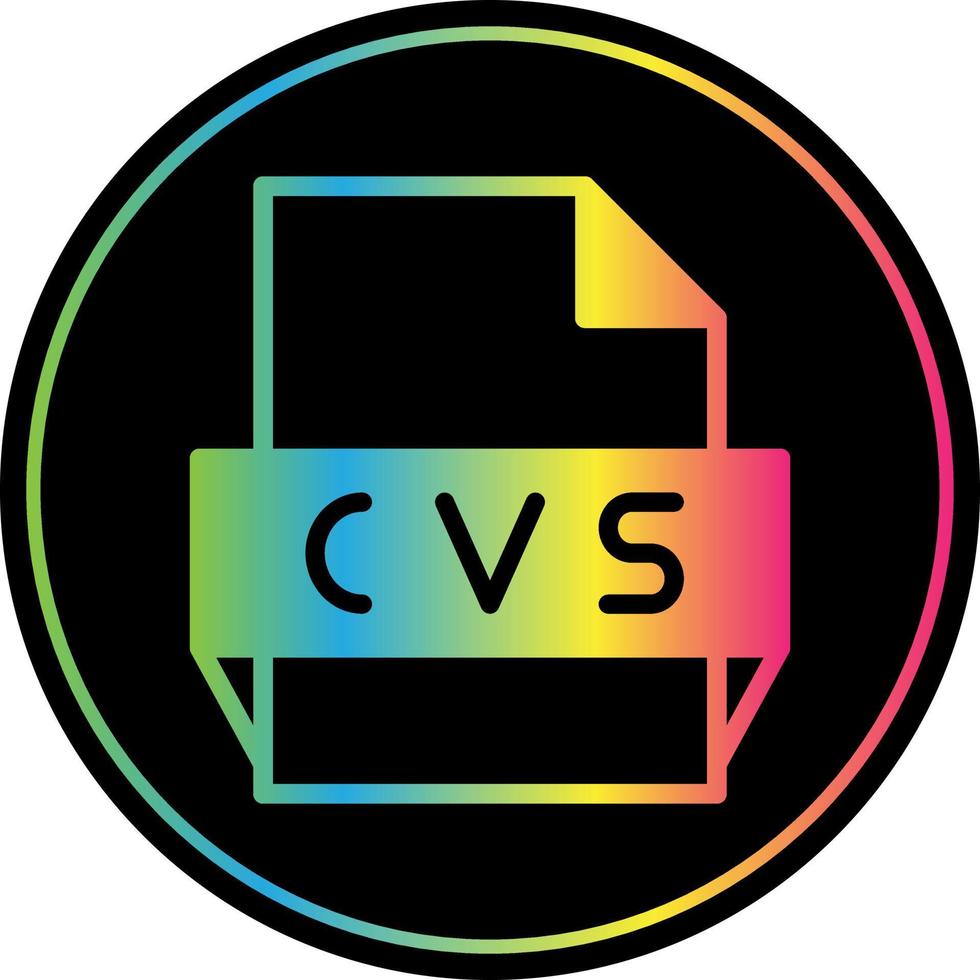 icône de format de fichier cvs vecteur