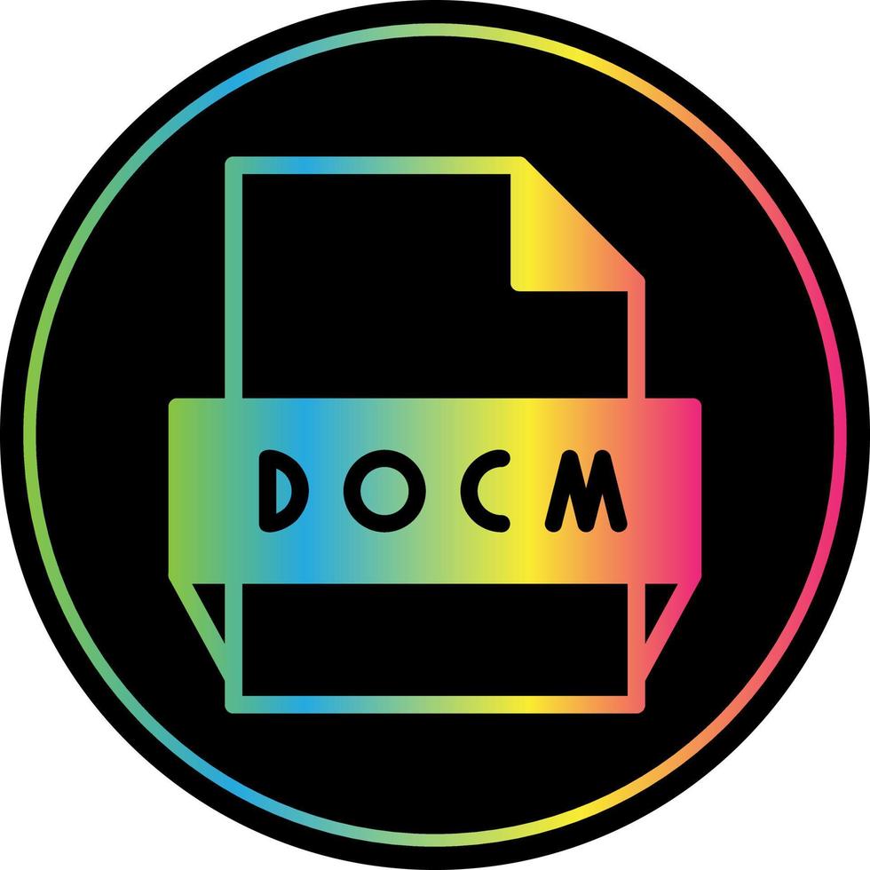 icône de format de fichier docm vecteur