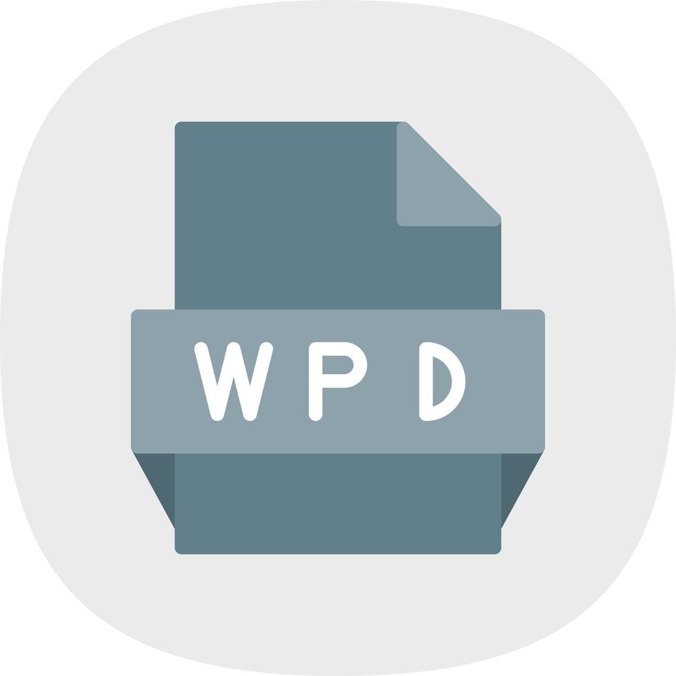 icône de format de fichier wpd vecteur