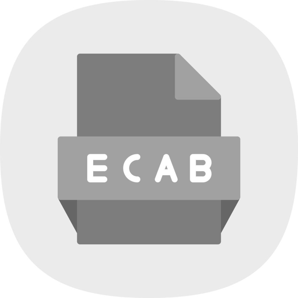 icône de format de fichier ecab vecteur