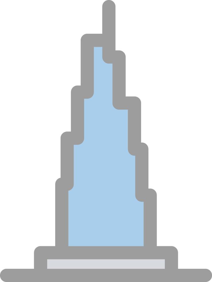 conception d'icône vectorielle burj khalifa vecteur