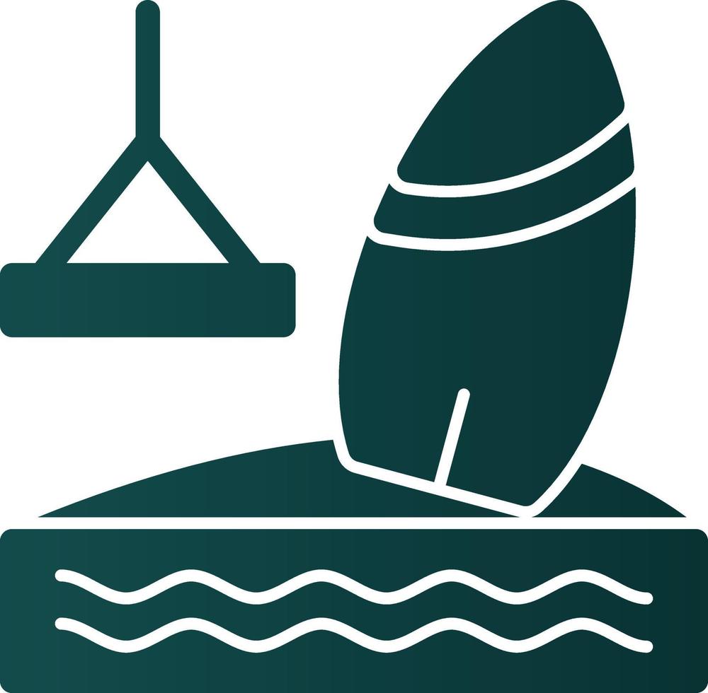 conception d'icône vectorielle de wakeboard vecteur