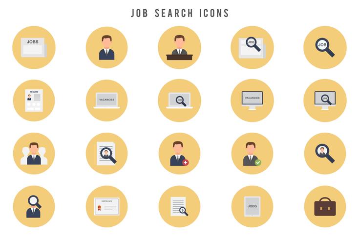 Vecteurs de recherche d'emploi gratuit vecteur