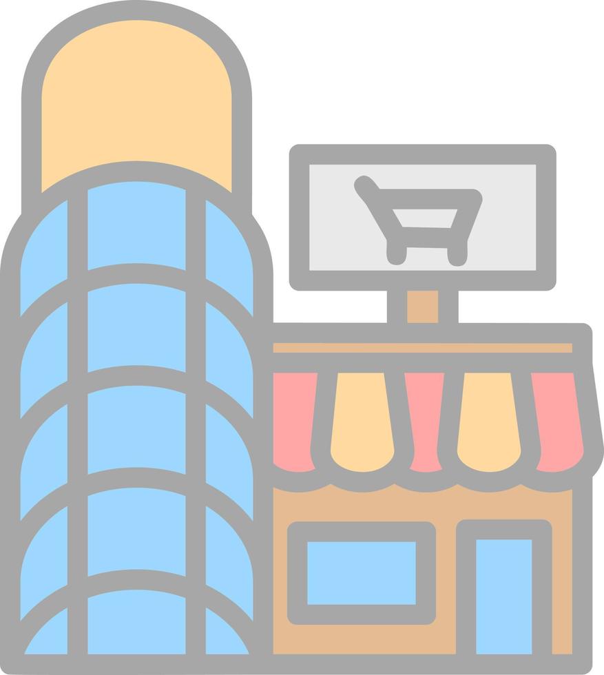 conception d'icône vectorielle de magasin commercial vecteur