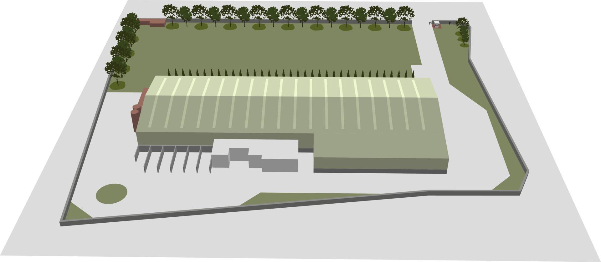 3d illustration du projet de construction vecteur