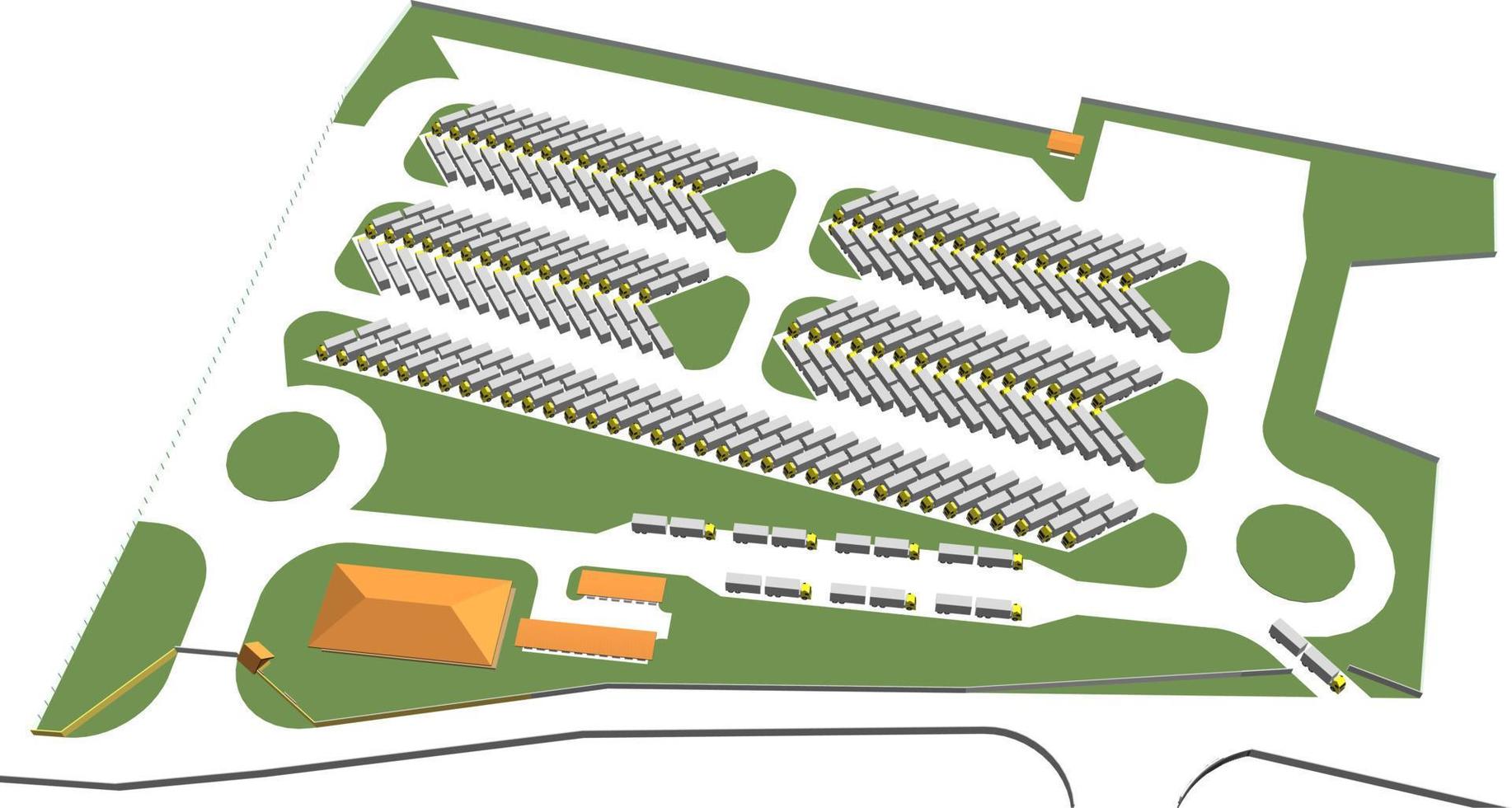 3d illustration du projet de construction vecteur