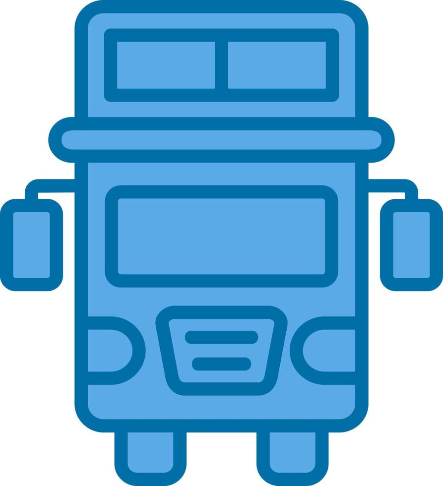 conception d'icône vectorielle de bus à deux étages vecteur