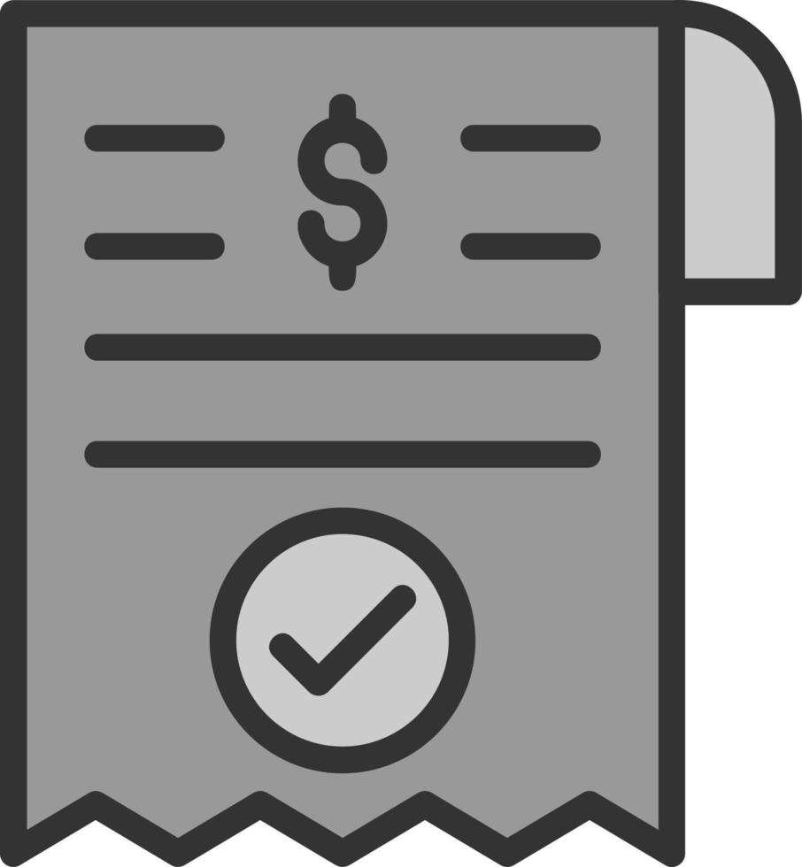 conception d'icône de vecteur de reçu de paiement