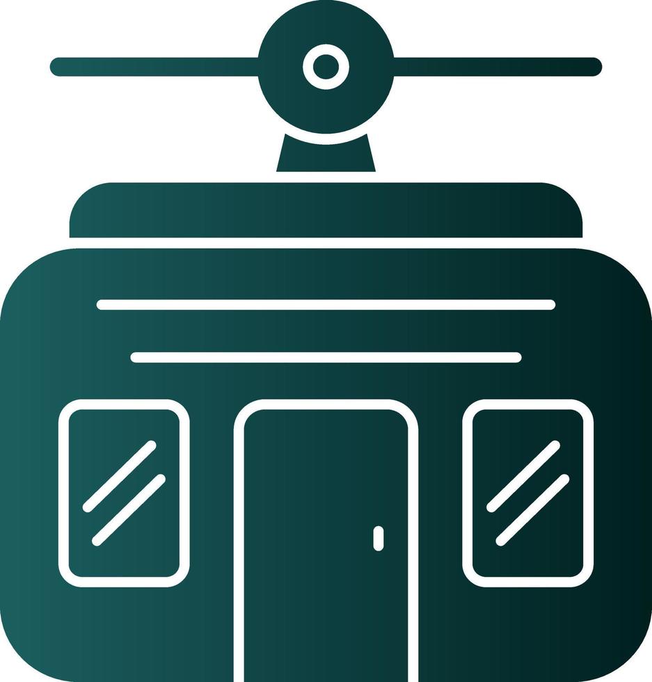 conception d'icône de vecteur de téléphérique