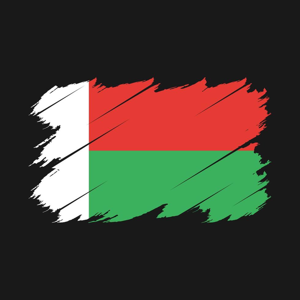 vecteur de brosse drapeau madagascar