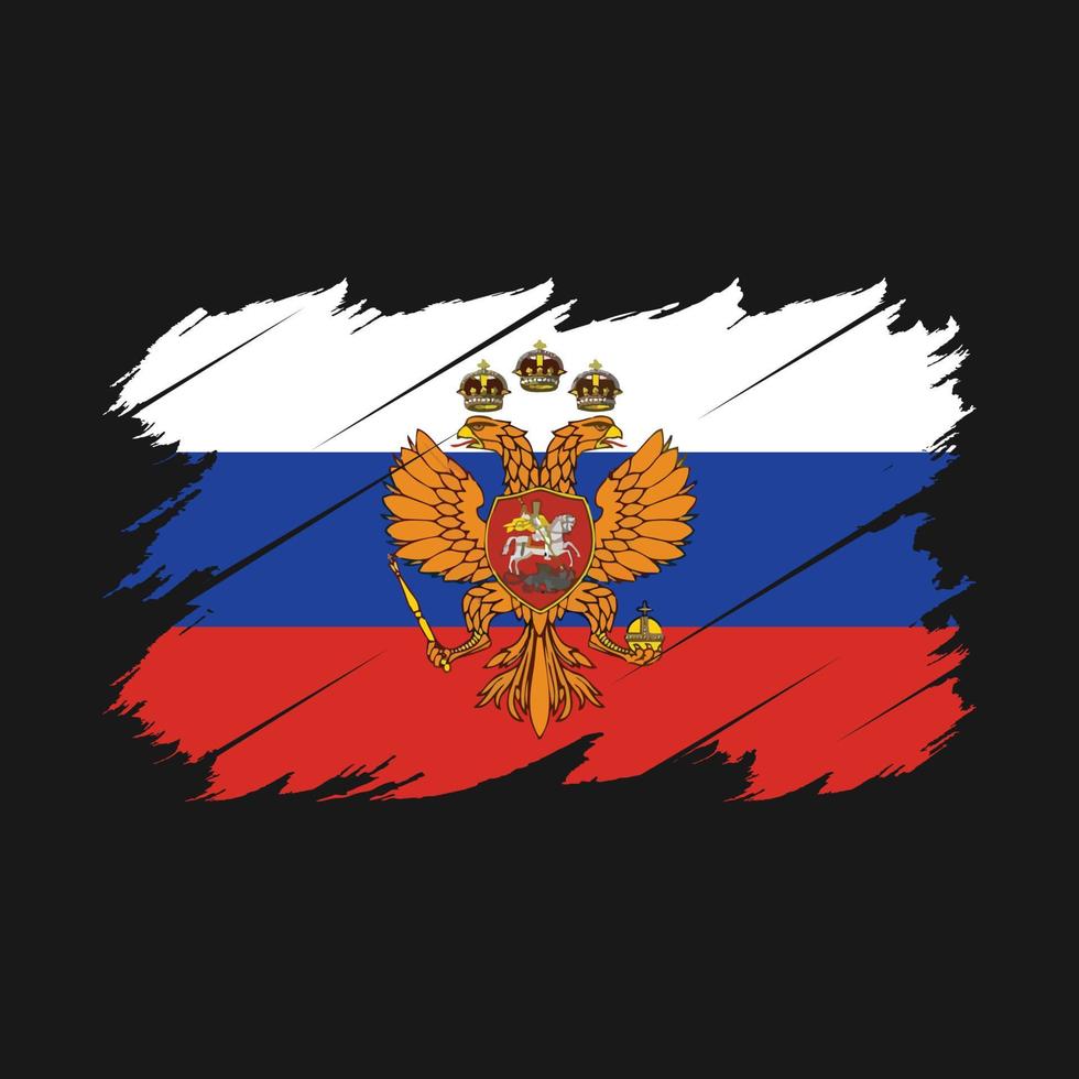 vecteur de brosse drapeau russie