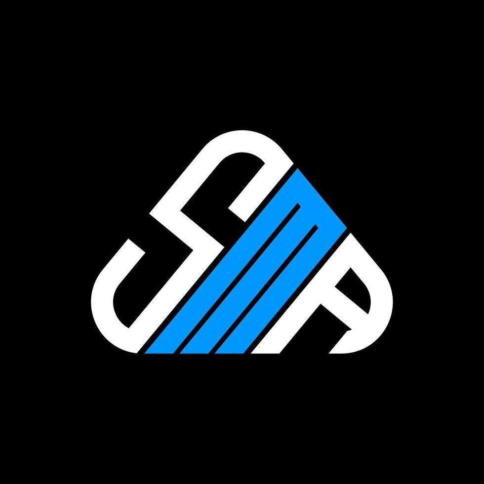 création de logo de lettre sma avec graphique vectoriel, logo sma simple et moderne. vecteur