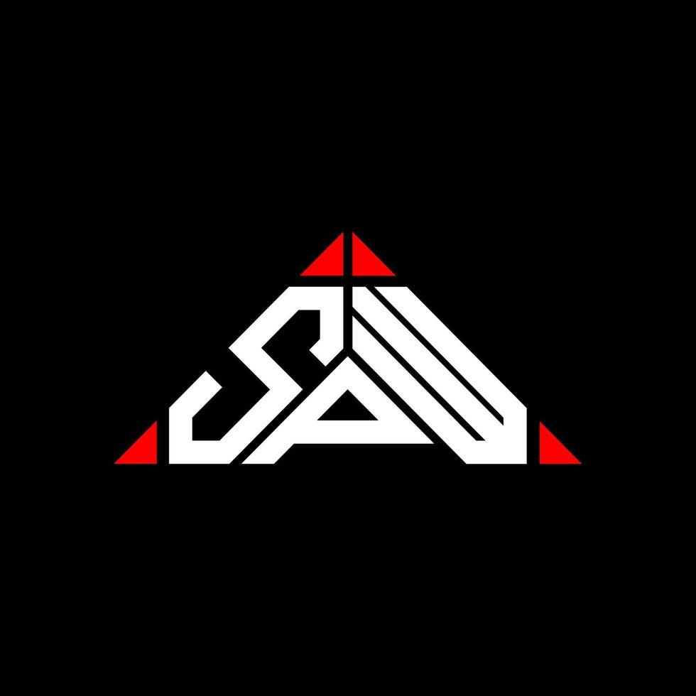conception créative du logo de lettre spw avec graphique vectoriel, logo spw simple et moderne. vecteur