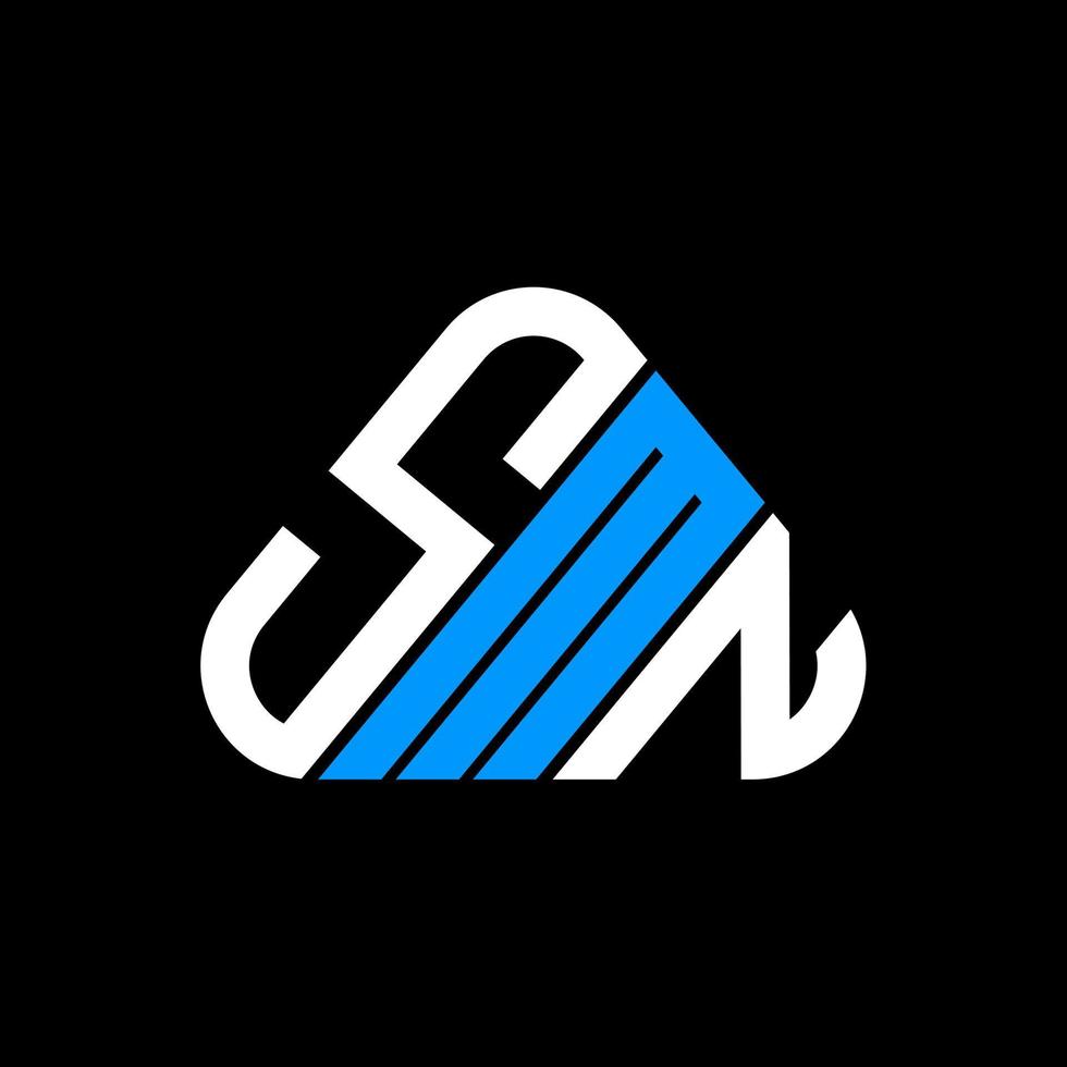 création de logo de lettre smn avec graphique vectoriel, logo smn simple et moderne. vecteur