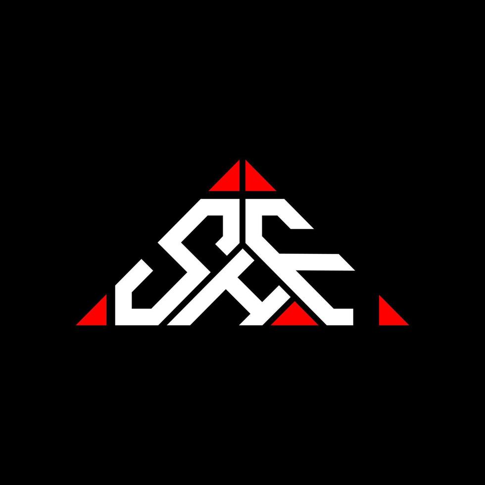 conception créative du logo de lettre shf avec graphique vectoriel, logo shf simple et moderne. vecteur