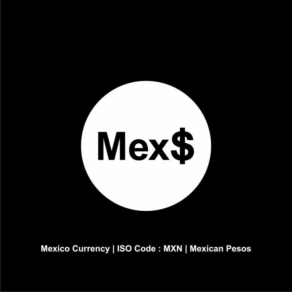 symbole monétaire du mexique. icône de peso mexicain, signe mxn. illustration vectorielle vecteur