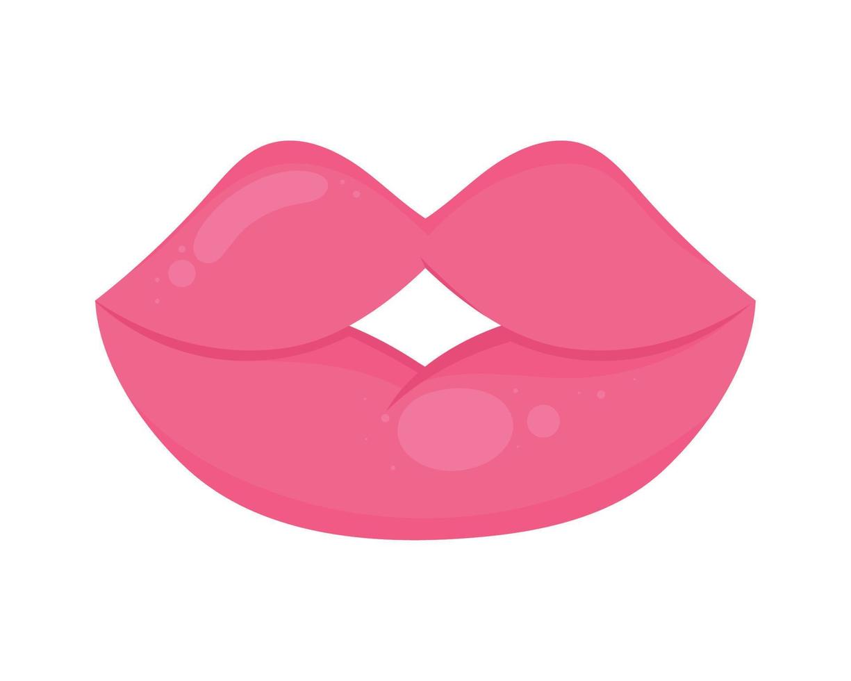 lèvres roses femelles vecteur