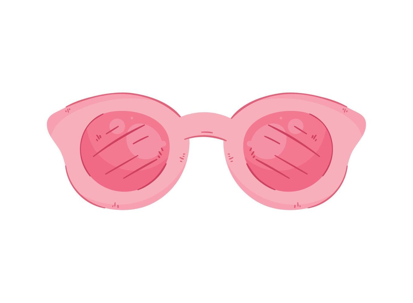 accessoire de mode lunettes roses vecteur