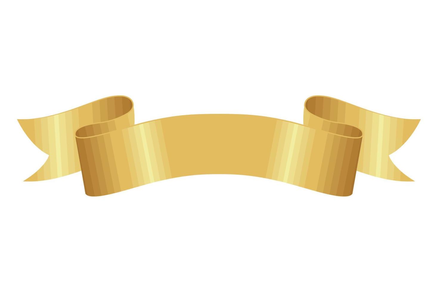 emblème de cadre de ruban doré vecteur