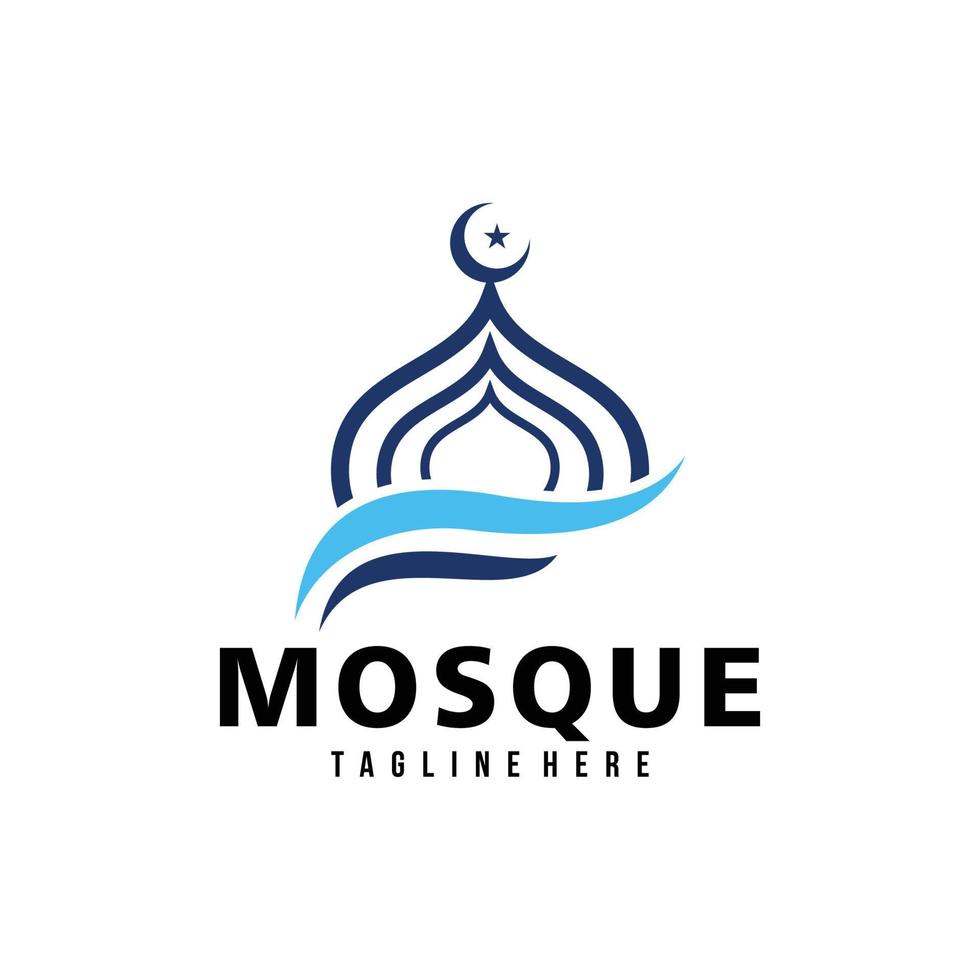 mosquée logo icône vecteur isolé