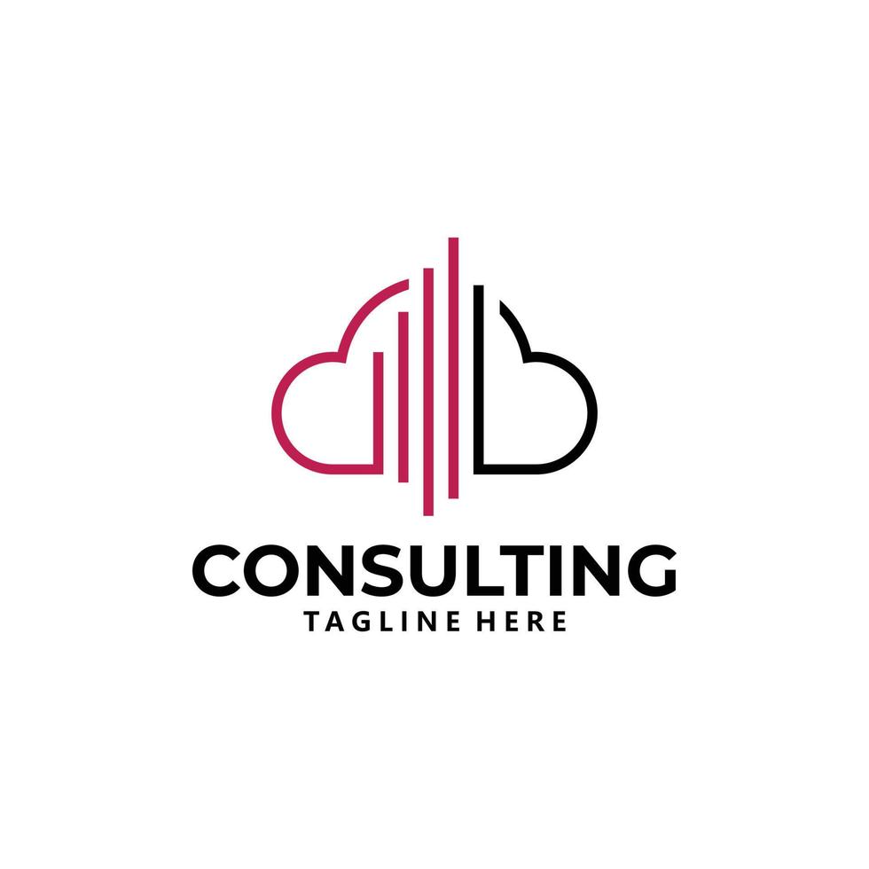 cloud consulting logo icône vecteur isolé